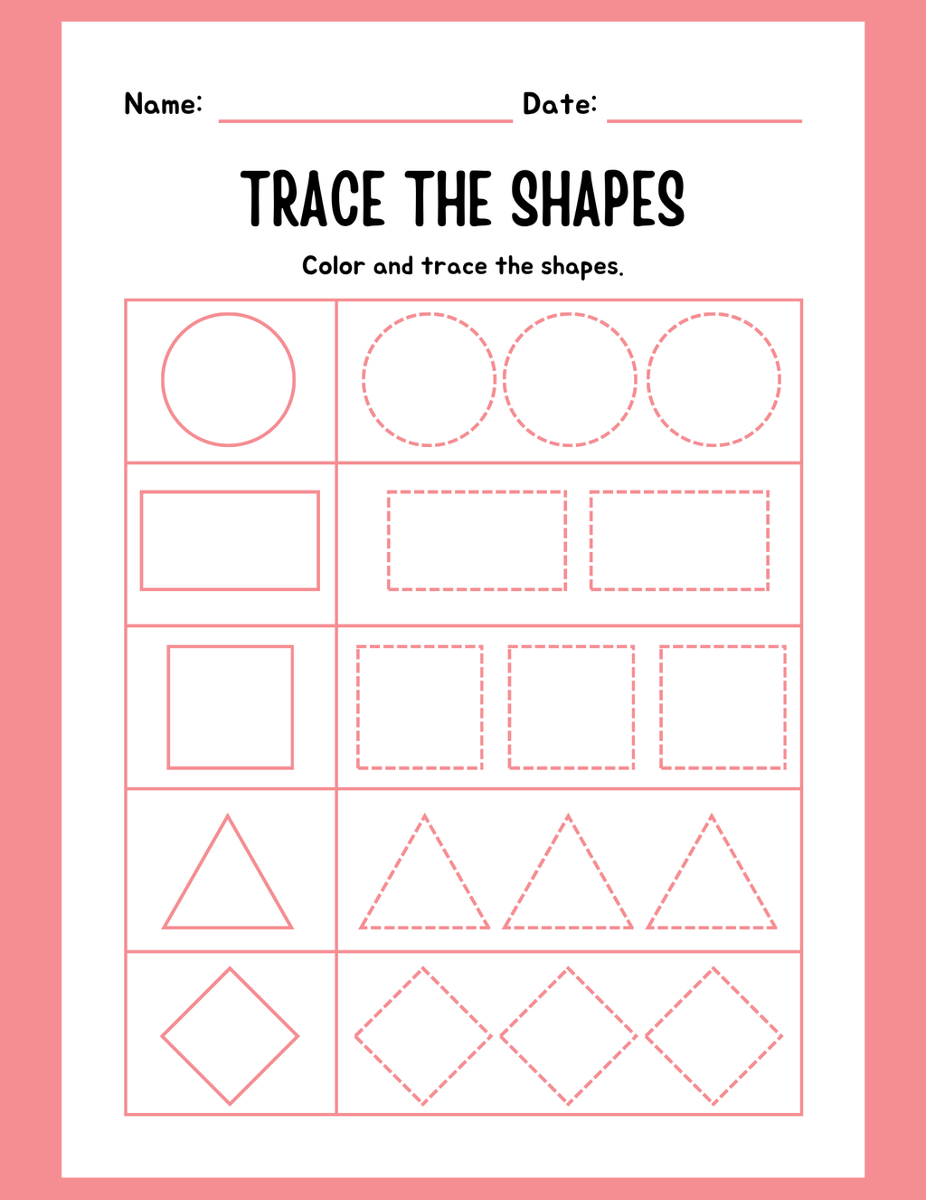 Colors acorns worksheet