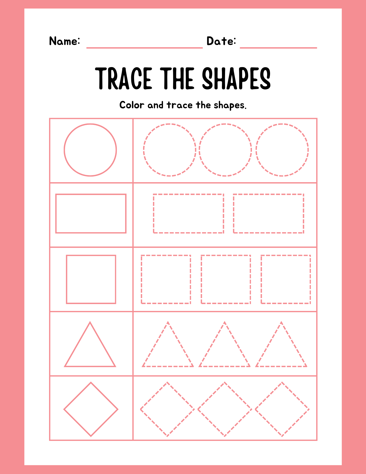 Colors acorns worksheet