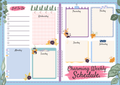 Charming floral weekly schedule printable planner page with to-do list